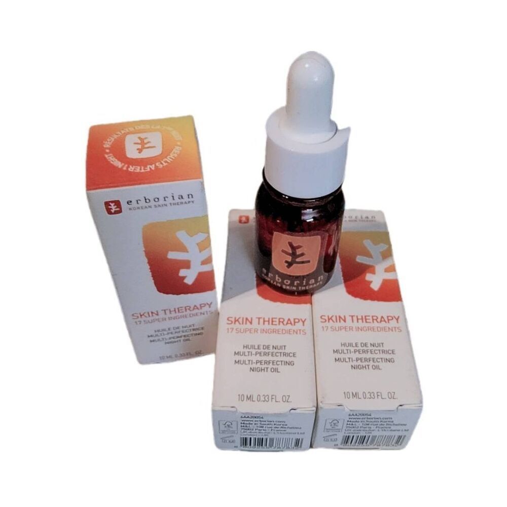 BNIB~Lot of (3) ERBORIAN KOREAN SKIN THERAPY Multi Perfecting Night Oil